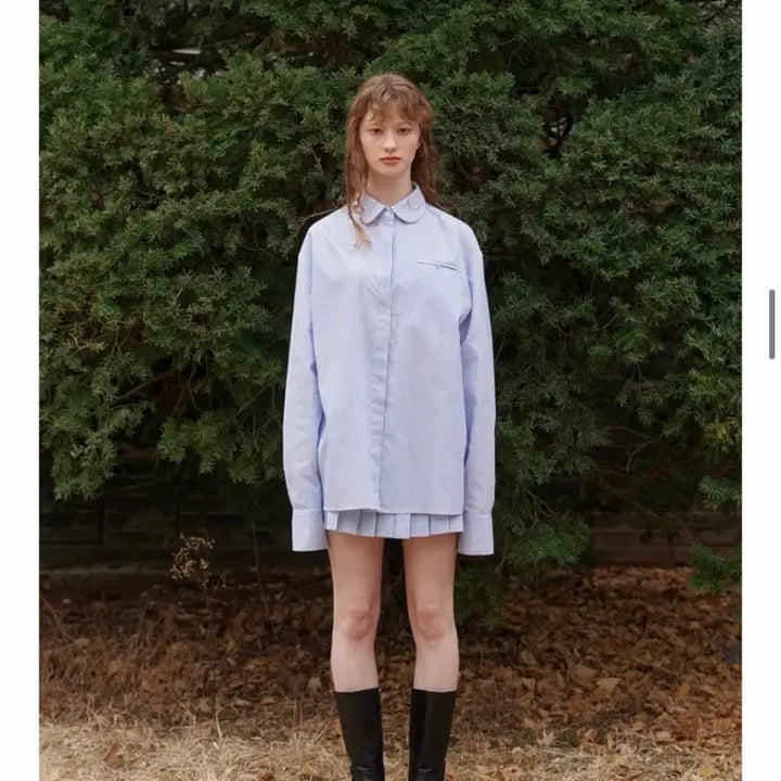 [BUNJANG] ISSUE NUMBER Blouse and Skirt Set / 이슈넘버 스트라이프 블라우스 셔츠 + 스커트 셋업 새상품
