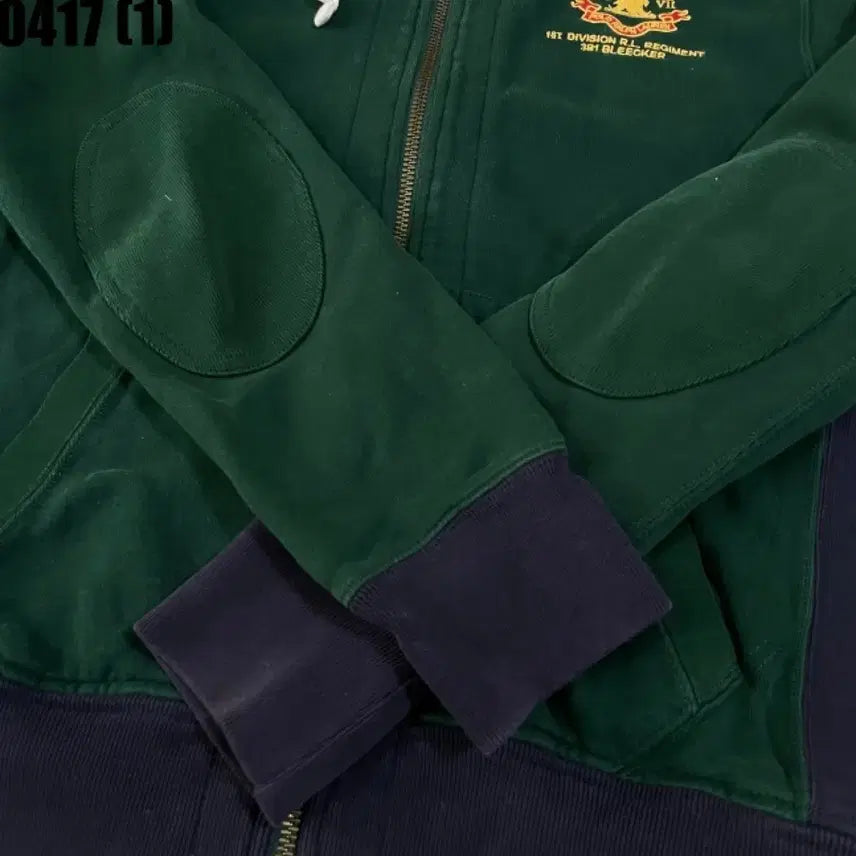 [BUNJANG] Polo Ralph Lauren Two-Tone Hooded Zip-up Jacket / 폴로 랄프로렌 후드집업 그린 네이비 M