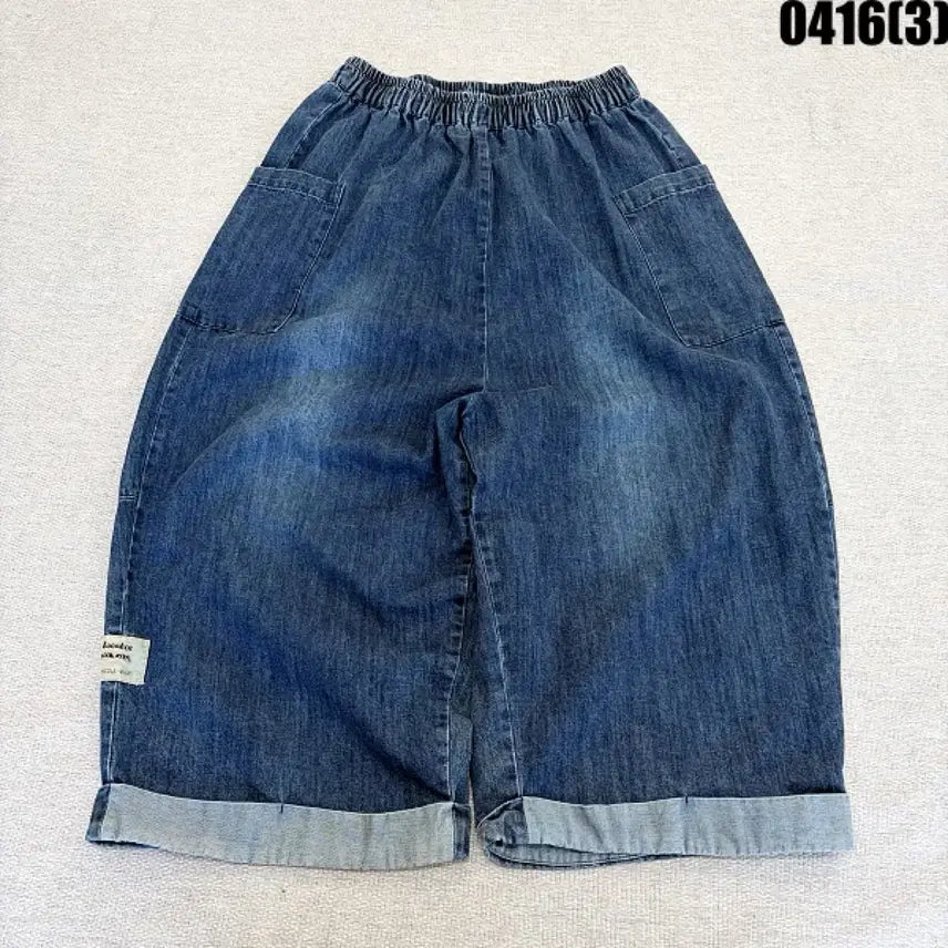 [SOLD OUT] Normal 롤업 와이드 데님 팬츠 0416(3)