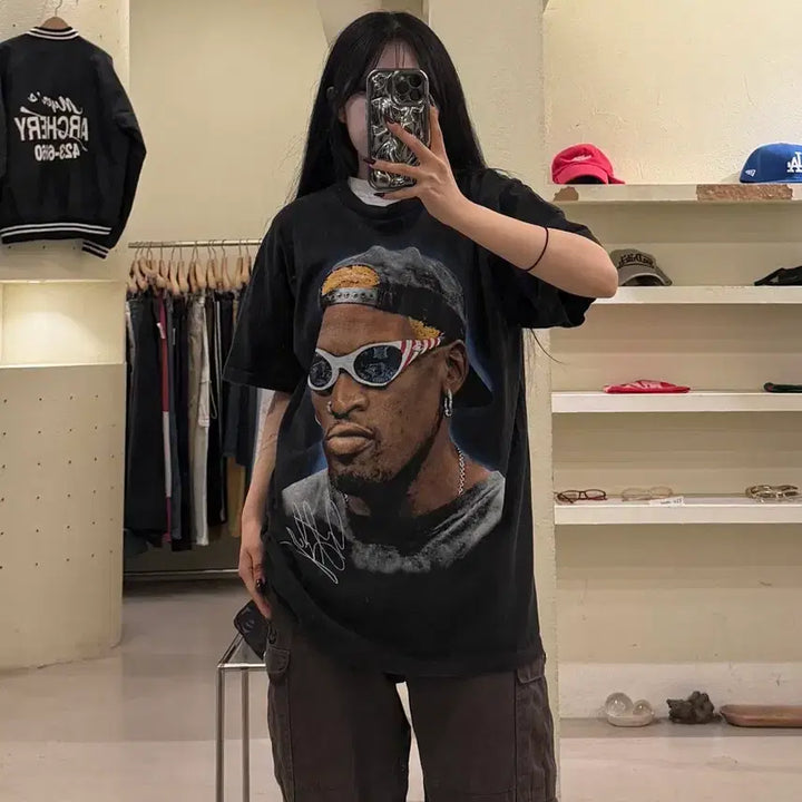 [SOLD OUT] 빈티지 데니스 로드맨 프린팅 반팔 티셔츠 U1577