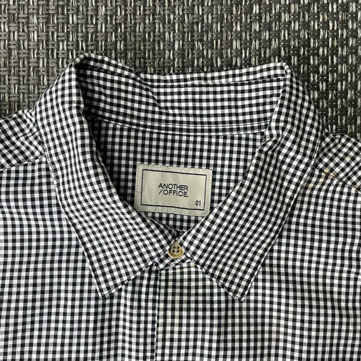 [SOLD OUT] 어나더오피스 깅엄 체크 반팔셔츠 M