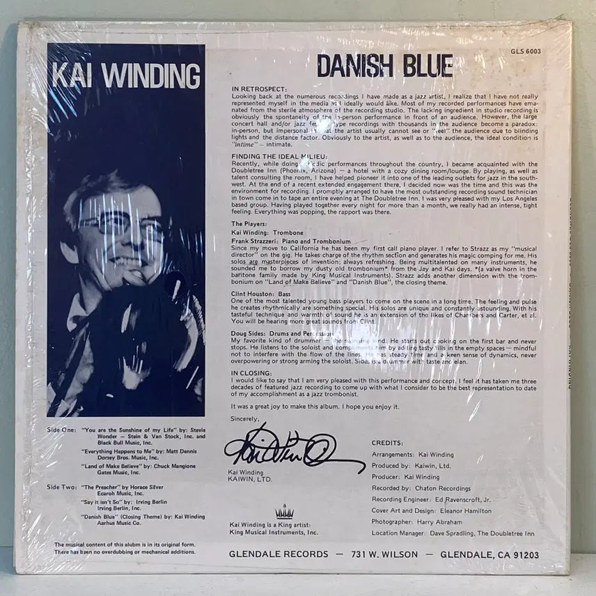 [SOLD OUT] (수입중고LP-재즈) Kai Winding -Danish Blue