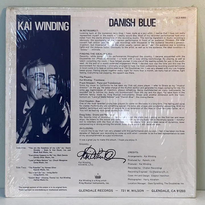 [SOLD OUT] (수입중고LP-재즈) Kai Winding -Danish Blue