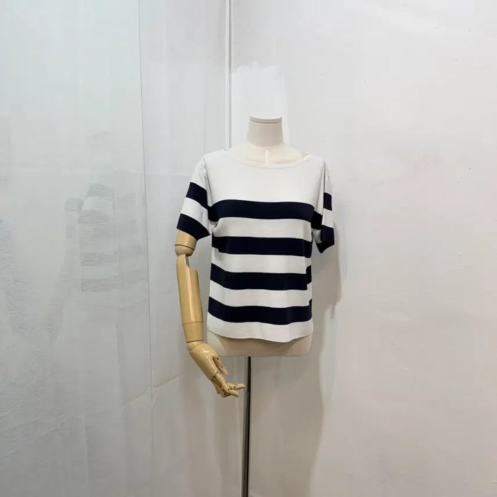 [BUNJANG] Striped Summer Knit Top / 줄무늬 스트라이프 반팔니트 여름니트 썸머니트 3400