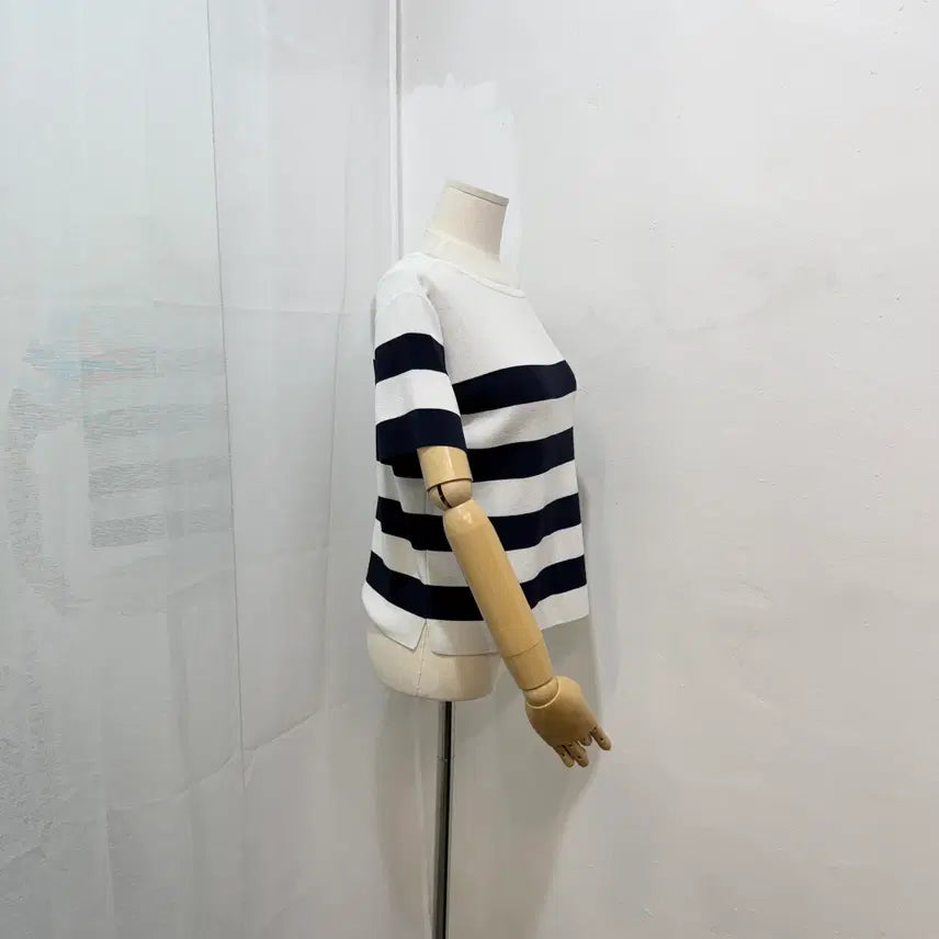 [BUNJANG] Striped Summer Knit Top / 줄무늬 스트라이프 반팔니트 여름니트 썸머니트 3400