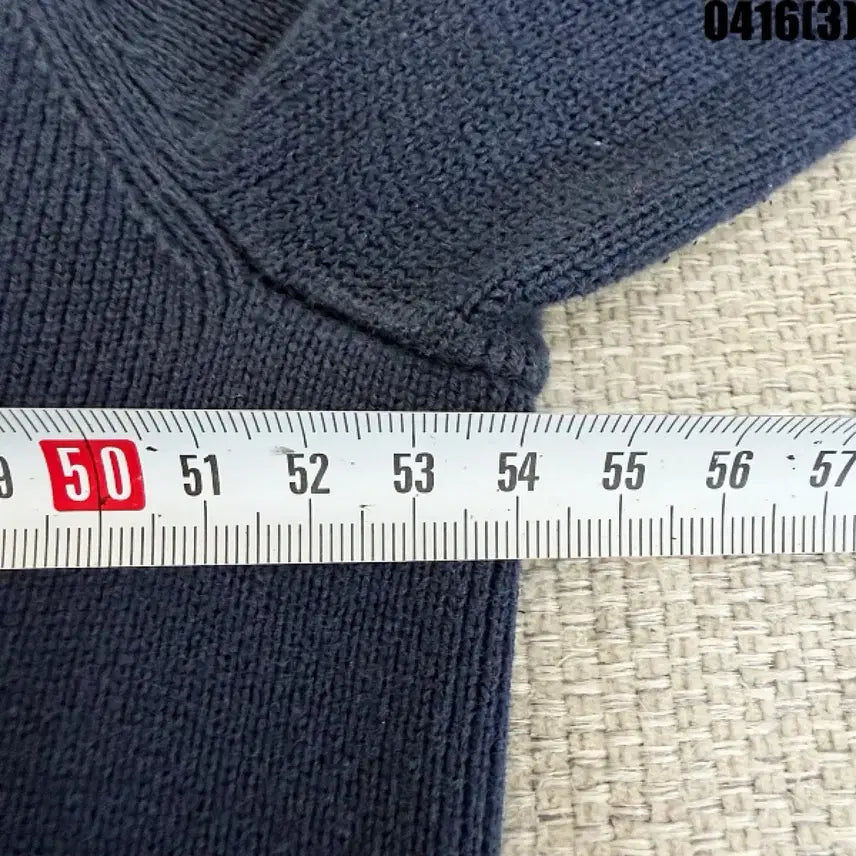 [SOLD OUT] M 타미힐피거 네이비 하프넥 니트 0416(3)