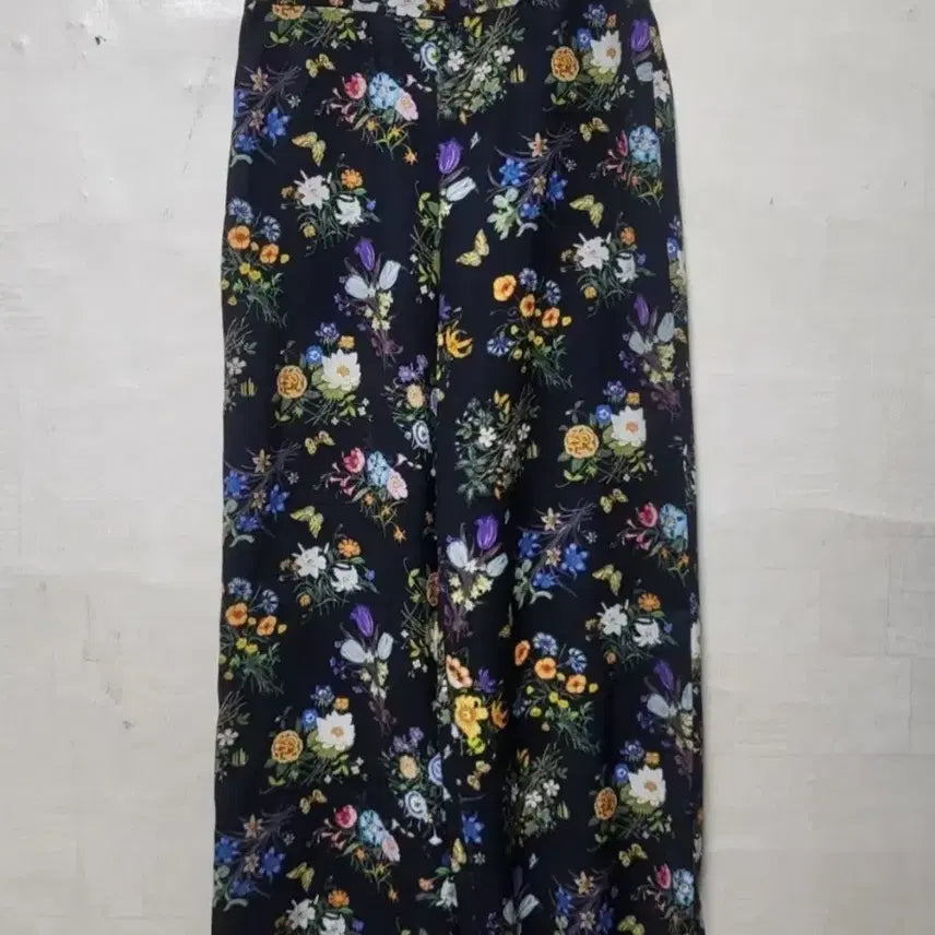 [BUNJANG] Joinus Floral Pattern Wide Pants / 조이너스 플라워패턴 와이드팬츠 70사이즈