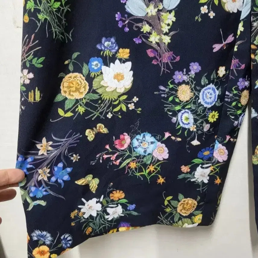 [BUNJANG] Joinus Floral Pattern Wide Pants / 조이너스 플라워패턴 와이드팬츠 70사이즈