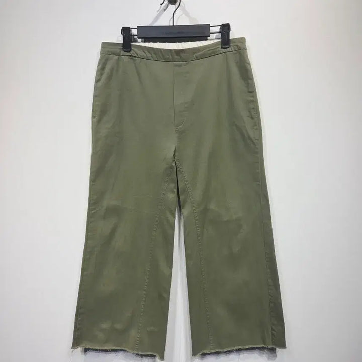 [BUNJANG] SIBEL SARAL Olive Wide Banding Pants / SIBEL SARAL 사이벨사랄 올리브 와이드 밴딩 팬츠