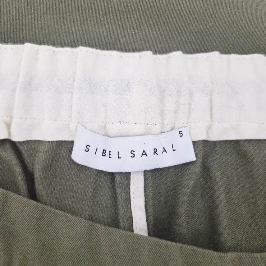 [BUNJANG] SIBEL SARAL Olive Wide Banding Pants / SIBEL SARAL 사이벨사랄 올리브 와이드 밴딩 팬츠