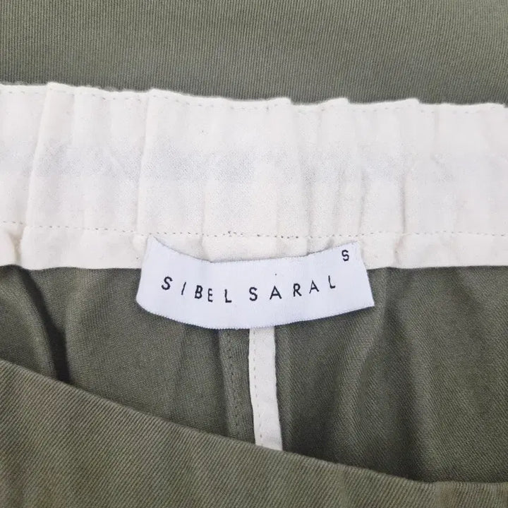 [BUNJANG] SIBEL SARAL Olive Wide Banding Pants / SIBEL SARAL 사이벨사랄 올리브 와이드 밴딩 팬츠