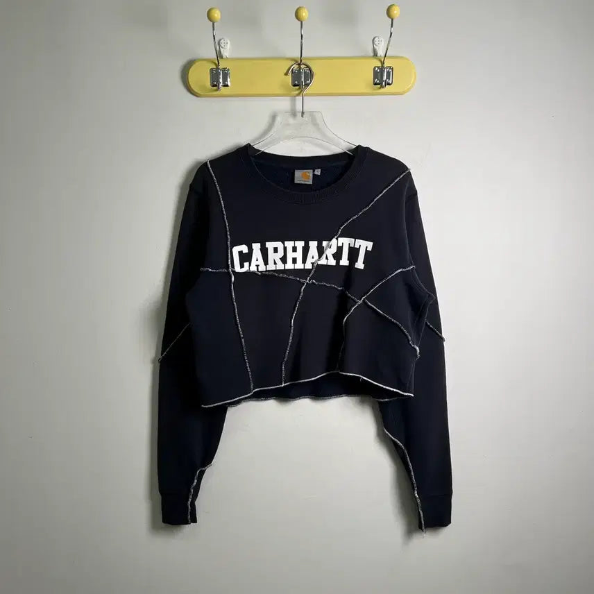 [BUNJANG] Carhartt Black Crop Sweatshirt L / Carhartt 칼하트 블랙 크롭 맨투맨 L