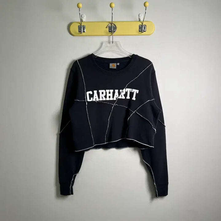 [BUNJANG] Carhartt Black Crop Sweatshirt L / Carhartt 칼하트 블랙 크롭 맨투맨 L