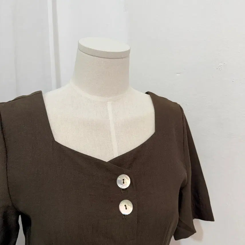 [BUNJANG] Nain Button Long Dress / (S)나인 nain 버튼롱원피스 롱드레스 3417