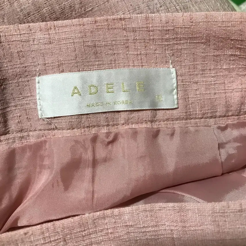 [BUNJANG] ADELE Pink Tweed Long Skirt / 새) ADELE 핑크 린넨 트위드 롱 스커트