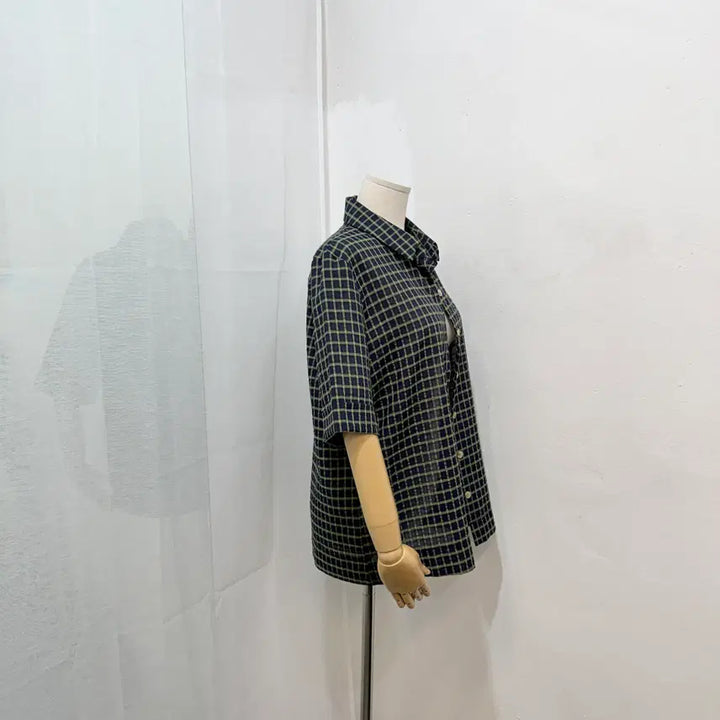 [BUNJANG] Unbranded Checkered Short Sleeve Shirt / 시원한 체크반팔셔츠 체크남방 반팔남방 3442