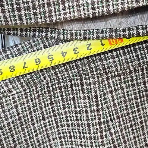 [BUNJANG] Vintage Checkered Crop Jacket and Skirt Set / 빈티지 체크 자켓 브라운 칼라 크롭스커트