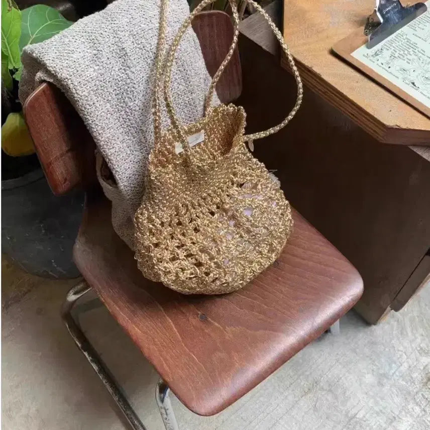 [BUNJANG] Onz Glitter Net Bag / 온스 글리터 핸드메이드 네트백