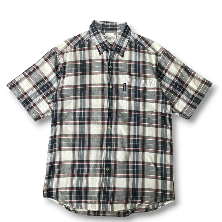 [BUNJANG] Columbia One Pocket Checkered Short Sleeve Shirt - Size S / 컬럼비아 원포켓 체크 반팔셔츠 S