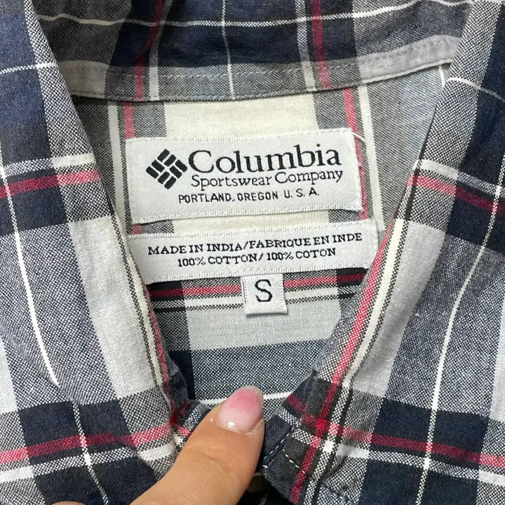 [BUNJANG] Columbia One Pocket Checkered Short Sleeve Shirt - Size S / 컬럼비아 원포켓 체크 반팔셔츠 S