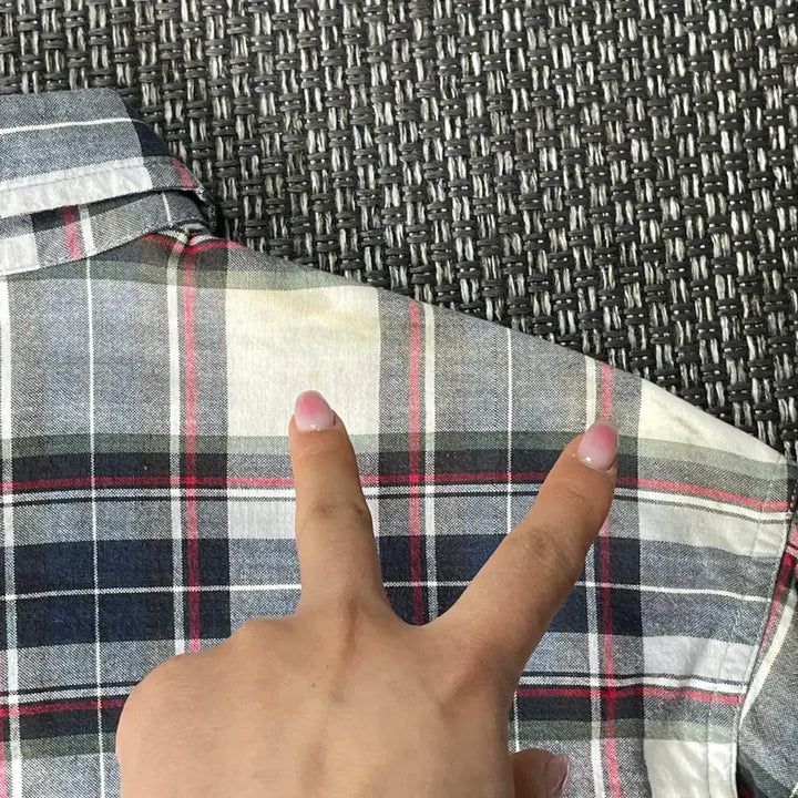 [BUNJANG] Columbia One Pocket Checkered Short Sleeve Shirt - Size S / 컬럼비아 원포켓 체크 반팔셔츠 S