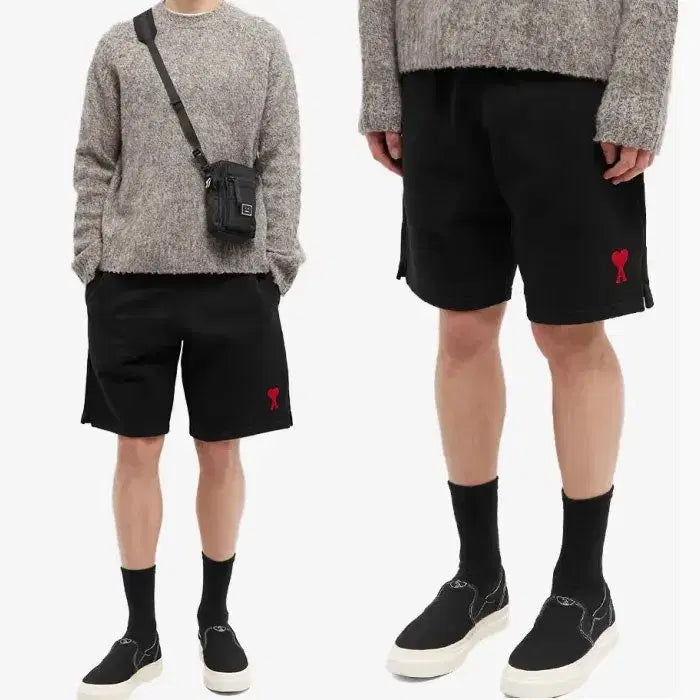 [BUNJANG] Ami Track Shorts - Navy/Black/Gray - Unisex / 아미(Ami)트랙쇼츠 반바지 남.여공용 3종