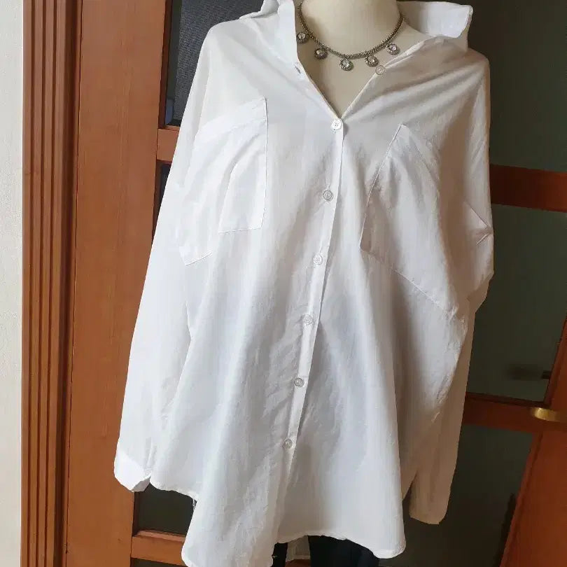 [BUNJANG] Dint Oversized Pocket Long Shirt / (새제품)딘트 빅볼룸포켓 박시 롱셔츠
