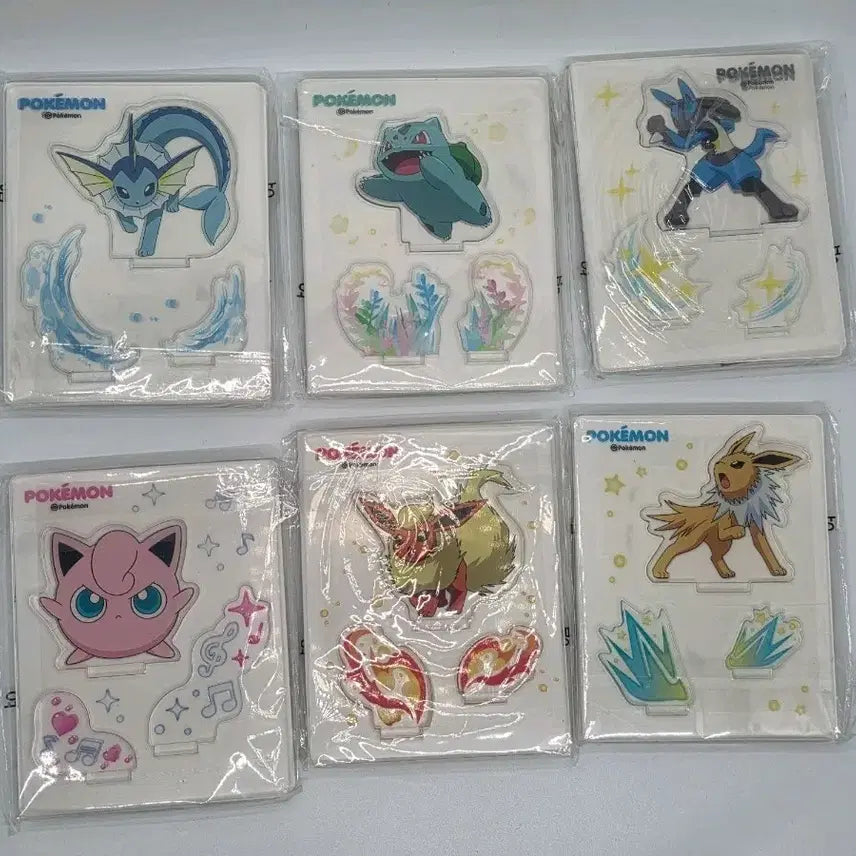 [BUNJANG] Pokemon Acrylic My Stand Bundle Set / 새 상품 미개봉 포켓몬 아크릴 마이스탠드 6개 일괄