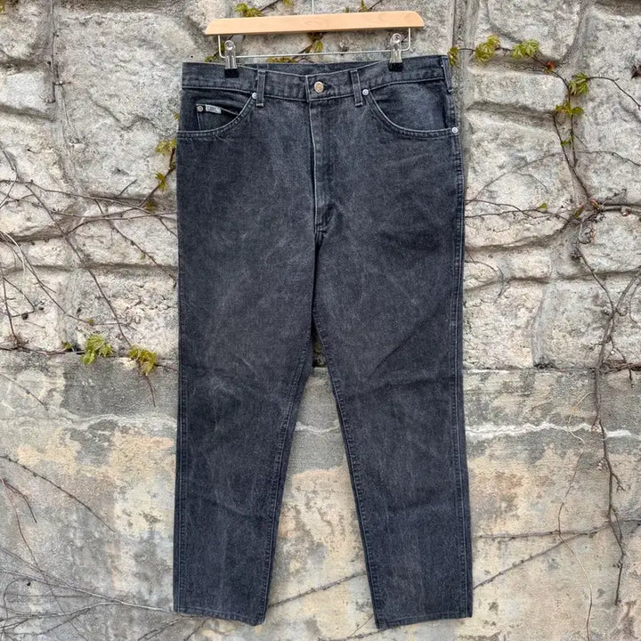 [BUNJANG] Lee 200 Vintage Black Denim Pants / 80~90s lee 빈티지 200 블랙 워싱 데님 팬츠 36