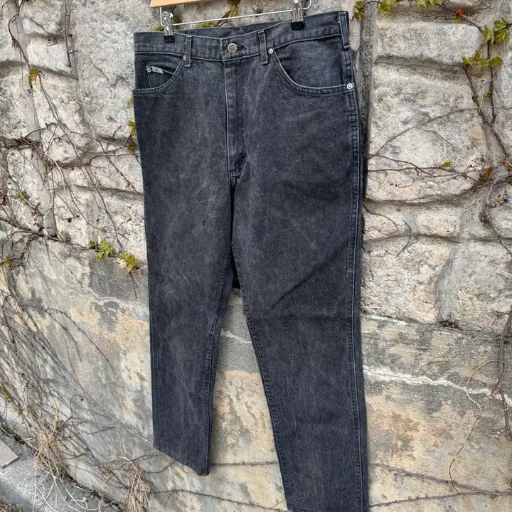 [BUNJANG] Lee 200 Vintage Black Denim Pants / 80~90s lee 빈티지 200 블랙 워싱 데님 팬츠 36
