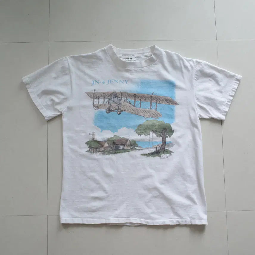 [BUNJANG] Sunshine Apparel Florida Yacht Graphic Vintage T-shirt / 90s 미제 빈티지 플로리다 수소봉제 티셔츠