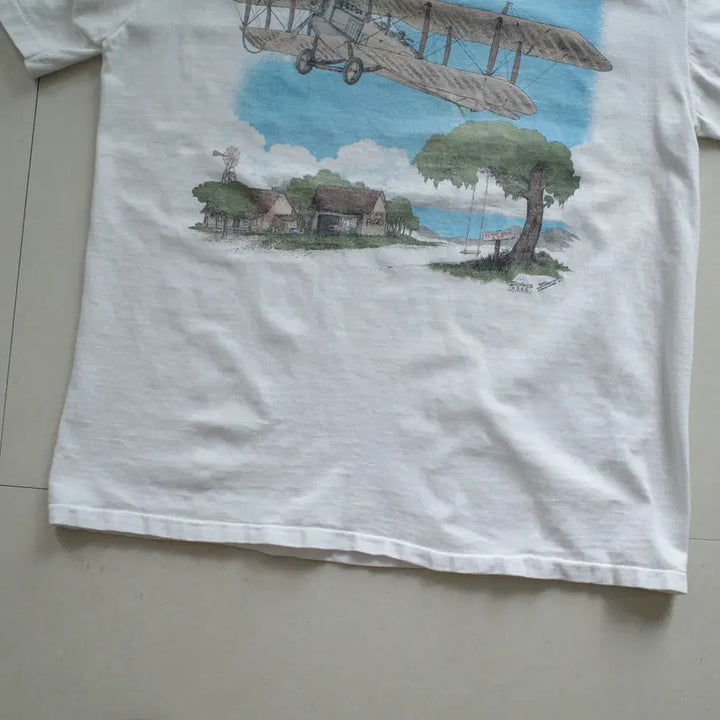 [BUNJANG] Sunshine Apparel Florida Yacht Graphic Vintage T-shirt / 90s 미제 빈티지 플로리다 수소봉제 티셔츠