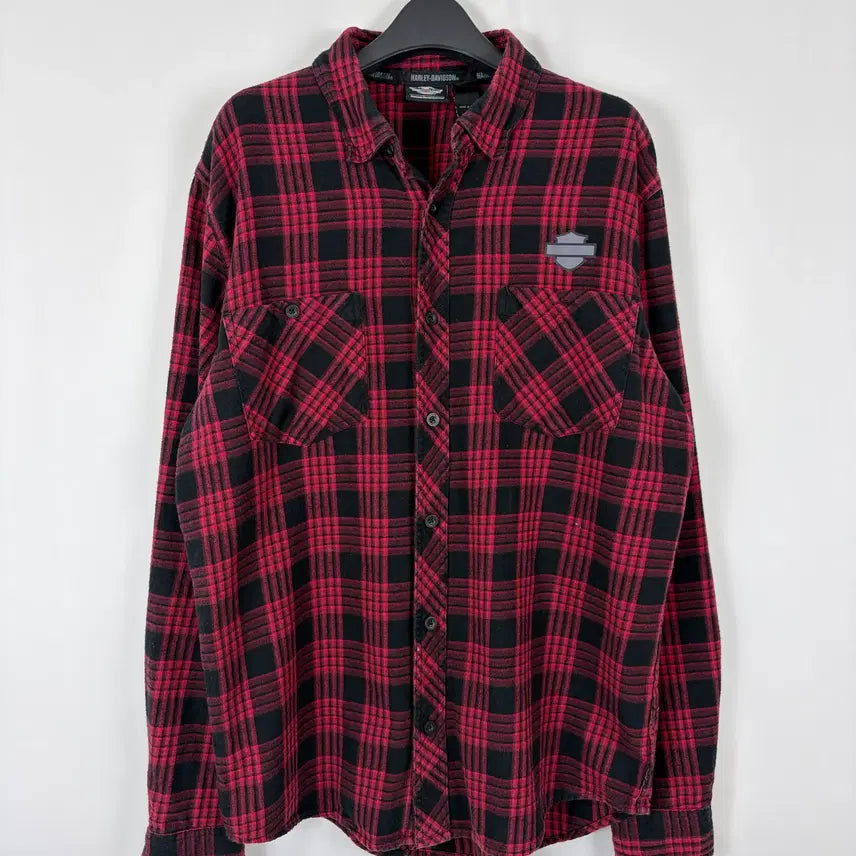 [BUNJANG] Harley-Davidson Checkered Shirt / a264) 할리데이비슨 체크 셔츠