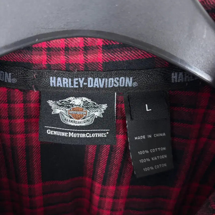 [BUNJANG] Harley-Davidson Checkered Shirt / a264) 할리데이비슨 체크 셔츠