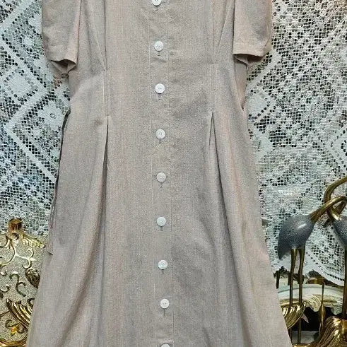 [BUNJANG] MISO MA Vintage Style Long Dress Beige / 미쏘마빈티지 스타일 롱 원피스 베이지