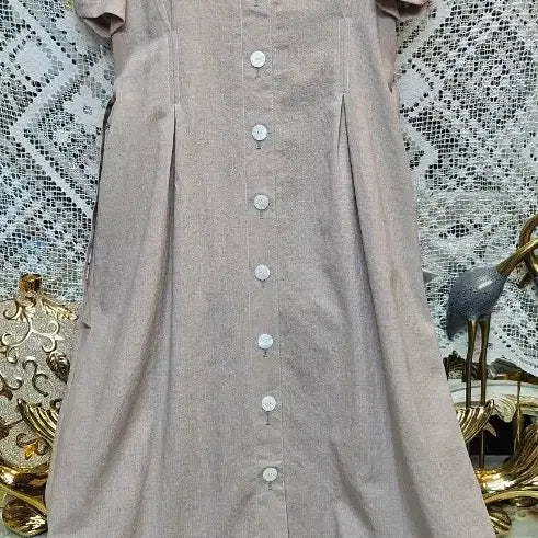 [BUNJANG] MISO MA Vintage Style Long Dress Beige / 미쏘마빈티지 스타일 롱 원피스 베이지