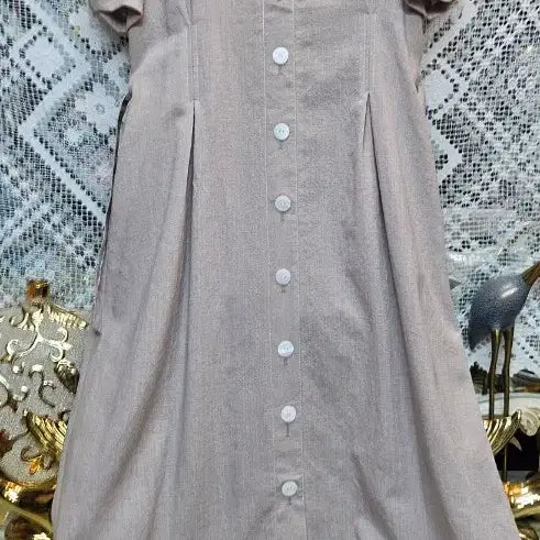 [BUNJANG] MISO MA Vintage Style Long Dress Beige / 미쏘마빈티지 스타일 롱 원피스 베이지