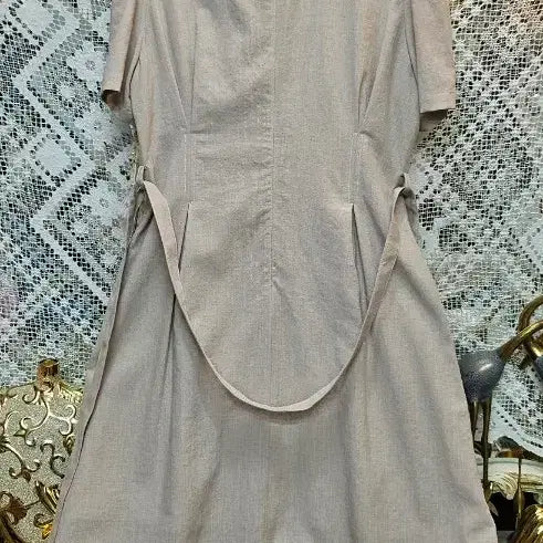 [BUNJANG] MISO MA Vintage Style Long Dress Beige / 미쏘마빈티지 스타일 롱 원피스 베이지