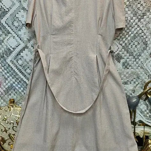 [BUNJANG] MISO MA Vintage Style Long Dress Beige / 미쏘마빈티지 스타일 롱 원피스 베이지