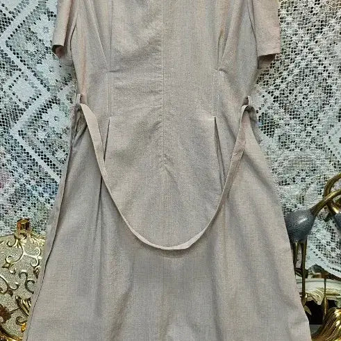 [BUNJANG] MISO MA Vintage Style Long Dress Beige / 미쏘마빈티지 스타일 롱 원피스 베이지