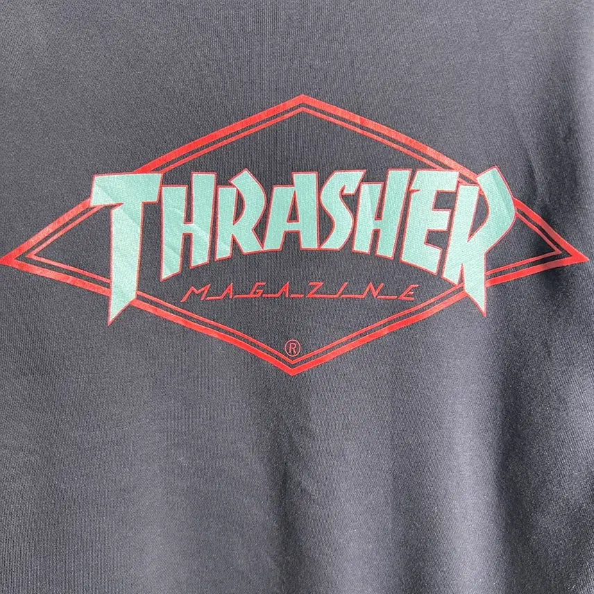 [BUNJANG] Thrasher Diamond Logo Navy Hoodie M / 트레셔 다이아몬드 로고 네이비 후드티 M