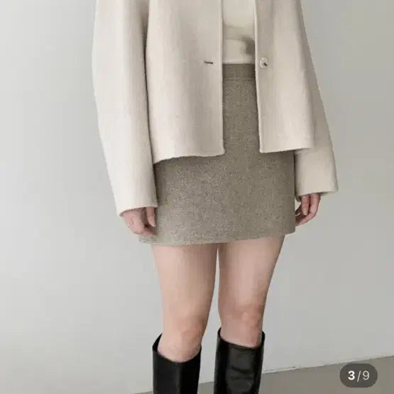 [SOLD OUT] 헬베티카 울90 핸드메이드 숏 코트