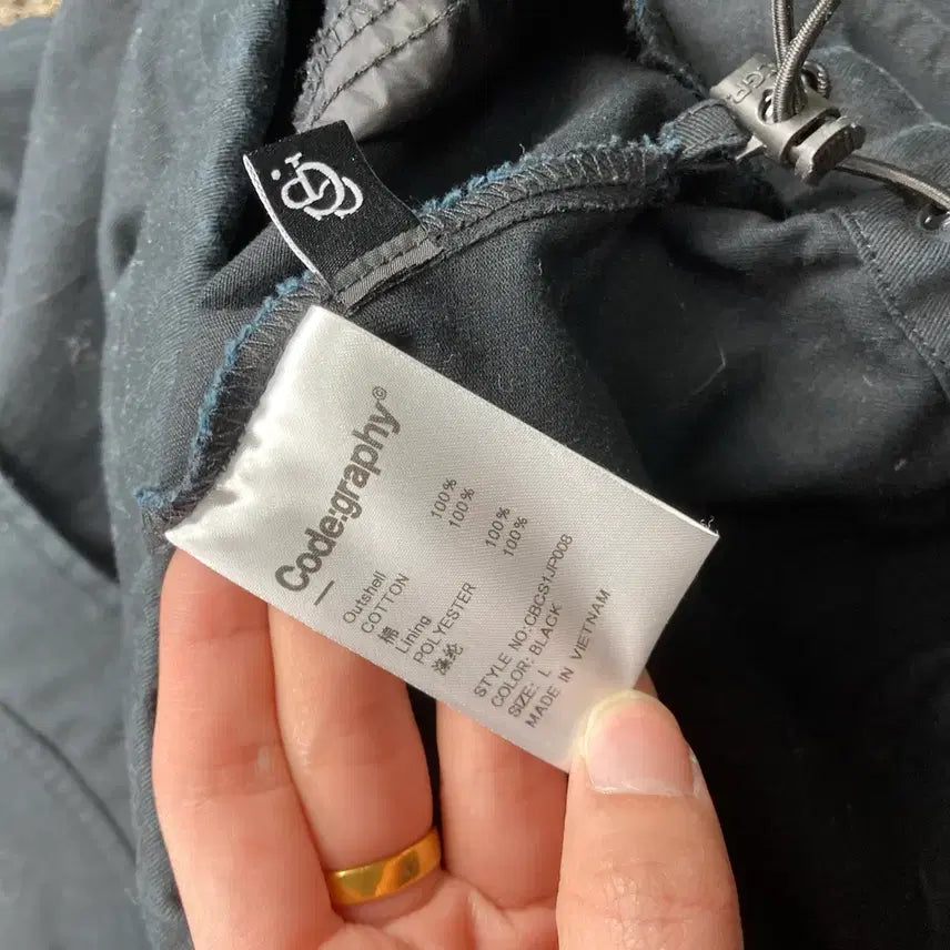 [SOLD OUT] 코드그라피 블랙 숏 야상 자켓