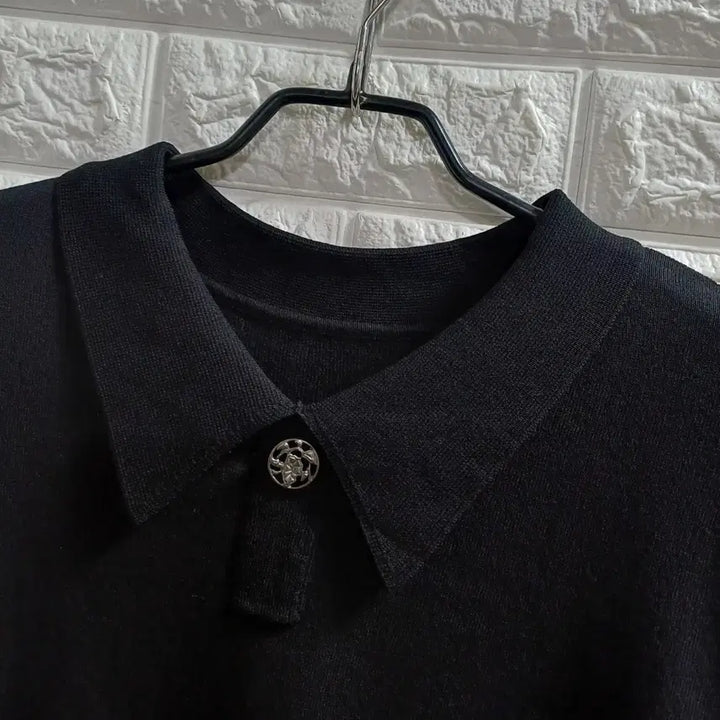 [BUNJANG] KARA Pleated Knit Long Dress / 카라플리츠 니트롱원피스