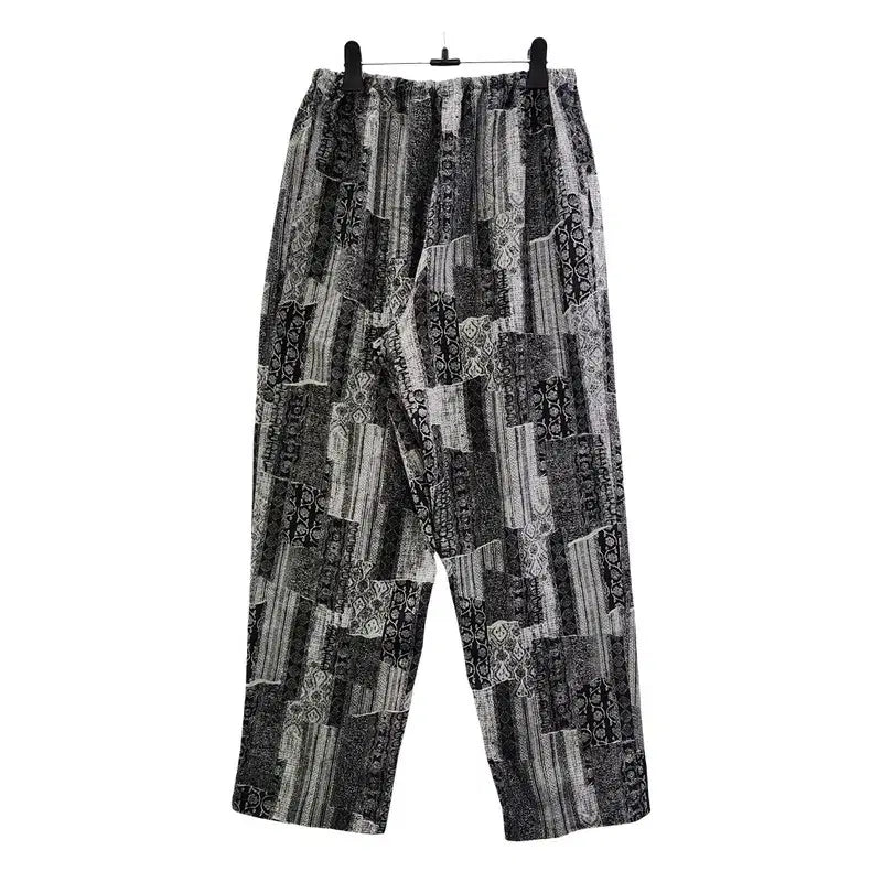 [BUNJANG] Vintage Ethnic Hippie Black Pants / 빈티지 에스닉 히피 밴딩 블랙 바지