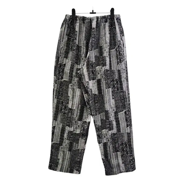 [BUNJANG] Vintage Ethnic Hippie Black Pants / 빈티지 에스닉 히피 밴딩 블랙 바지