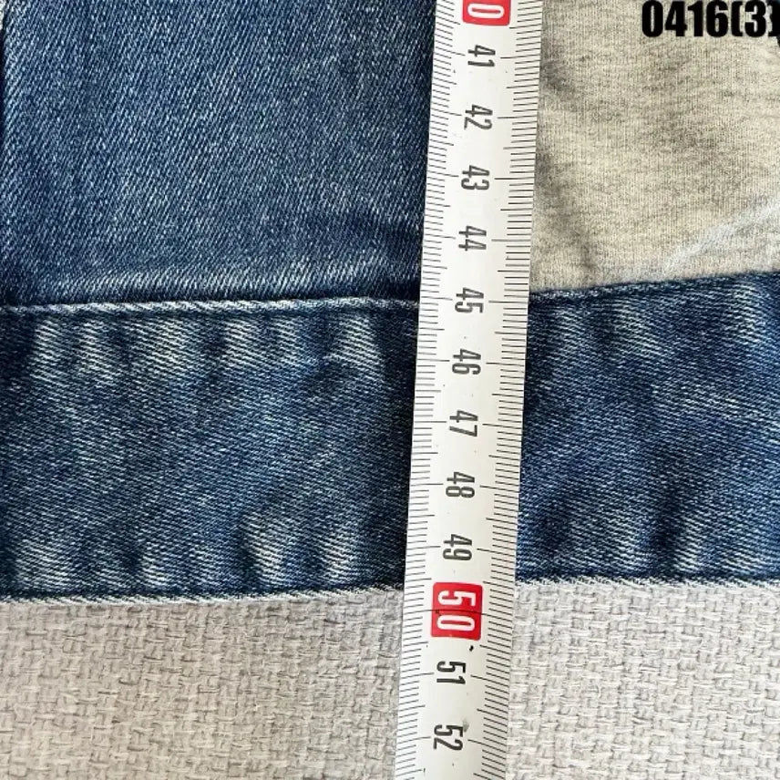 [BUNJANG] LeShop Patchwork Crop Denim Jacket / M 르샵 데님 패치워크 크롭 자켓 0416(3)
