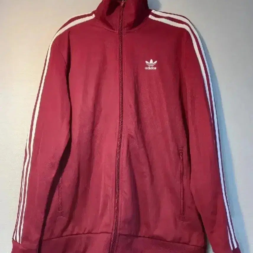 [BUNJANG] Adidas Beckenbauer Burgundy Track Top Jersey / 아디다스 베켄바우어 버건디 트랙탑 저지 져지집업 100/L