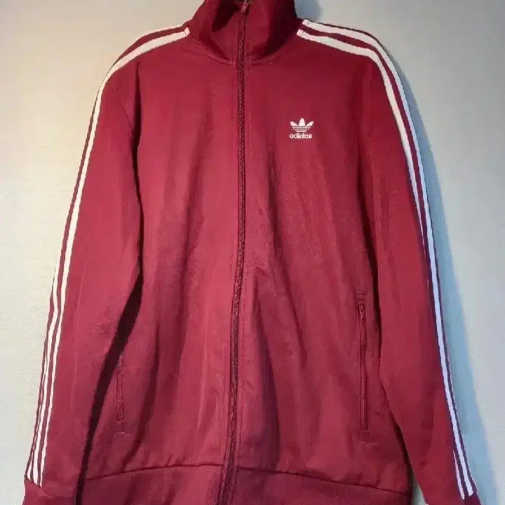 [BUNJANG] Adidas Beckenbauer Burgundy Track Top Jersey / 아디다스 베켄바우어 버건디 트랙탑 저지 져지집업 100/L