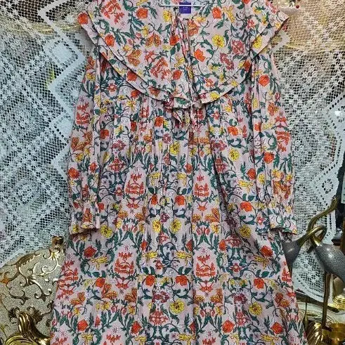 [BUNJANG] evo Seoul Floral Pattern Long Dress / evo seoul플라워 패턴 롱 원피스